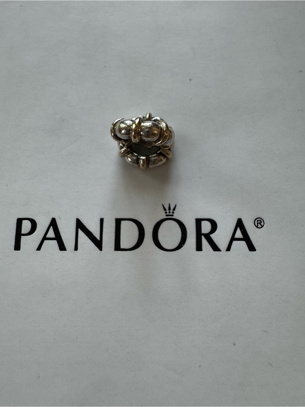 EUC Pandora Sterling Silver & 14k Yellow Gold Seattle Spacers 790266